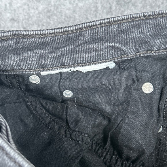 Levi's denim jeans Womens 31x30 Black Superlow Boot Low Rise Distressed red tab - Picture 3 of 16